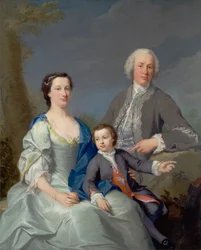 Sir Robert e Lady Smyth con il loro figlio, Hervey
